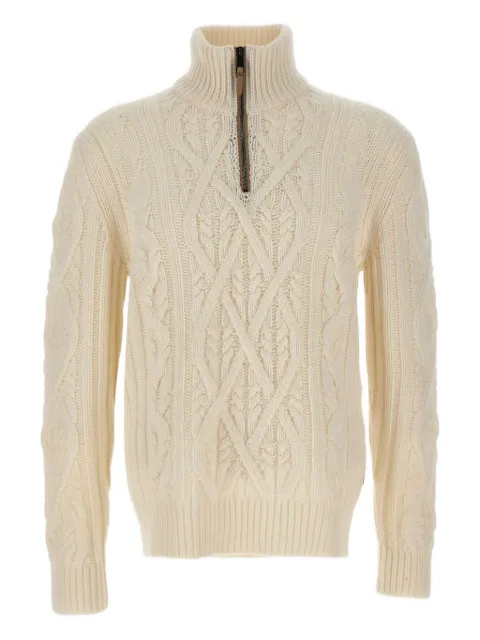 BOSS L-Harpreno half-zip sweater Neutrals 50557441118