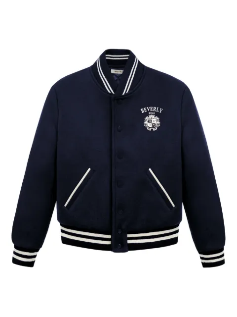 Sporty & Rich striped embroidered jacket Blue OW00764256BL106