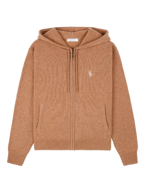 Sporty & Rich embroidered hooded top Neutrals CA00264302