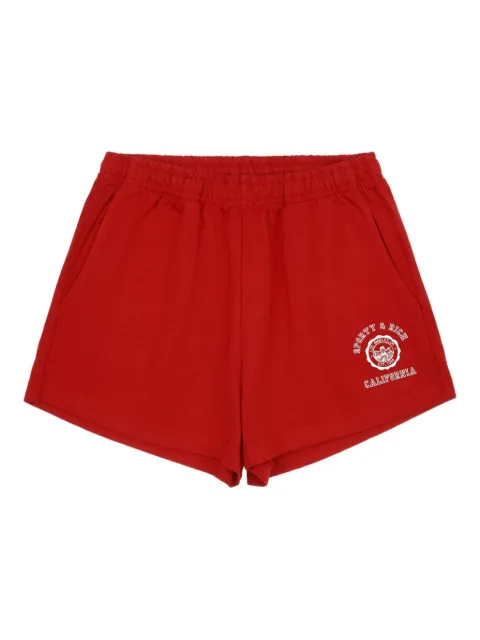 Sporty & Rich elasticated logo shorts Red SH03764033RE15