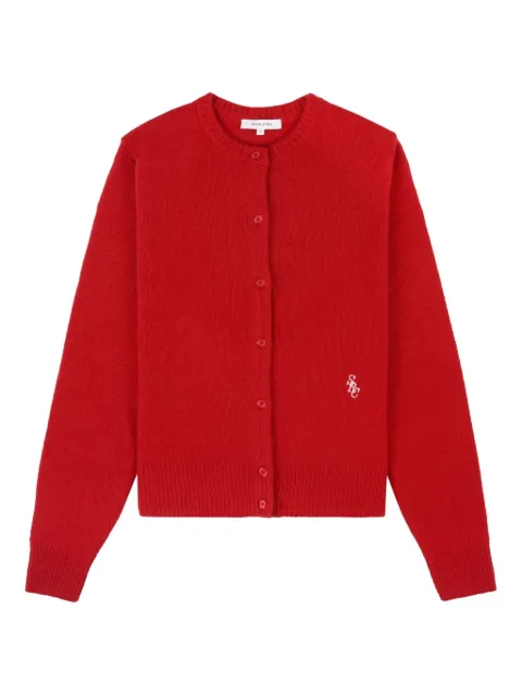 Sporty & Rich button embroidered cardigan Red WS07364302RE15