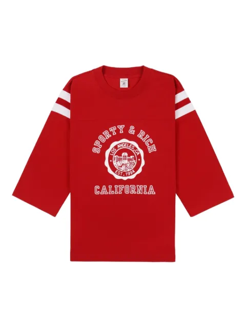 Sporty & Rich striped graphic top Red TO02264508RE33