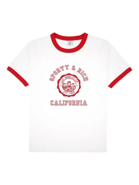 Sporty & Rich ringer graphic T-shirt White TO07364508WH52