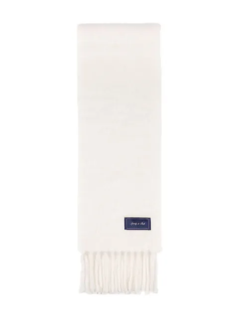 Sporty & Rich fringed logo scarf White AC08364326WH37