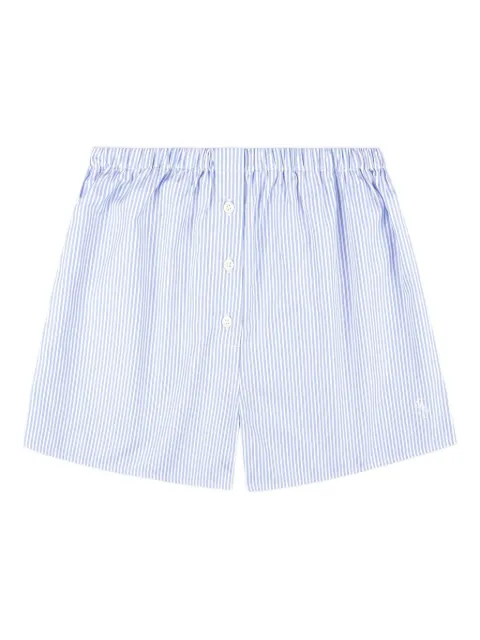 Sporty & Rich striped button shorts Blue SH03564302ST02