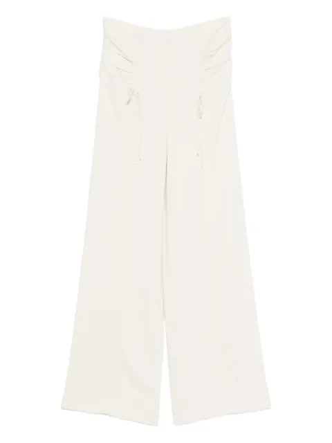 Botsi ruched-design drawstring-detail trousers Neutrals KRECT25I