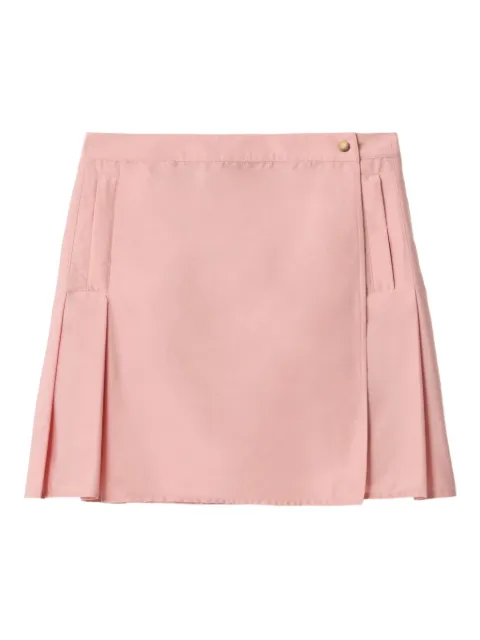 Burberry pleated stretch nylon mini skirt Pink 8118149