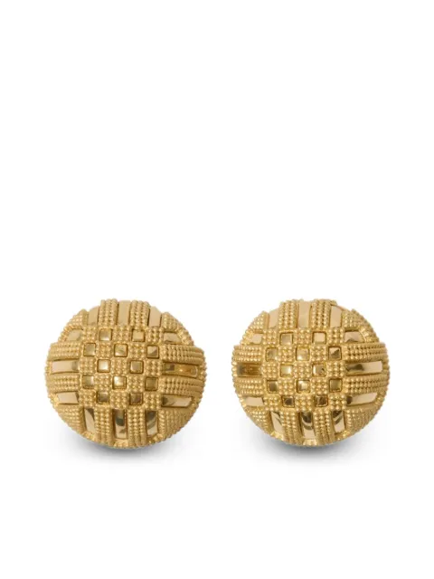 Burberry grid-pattern earrings Gold 8120211