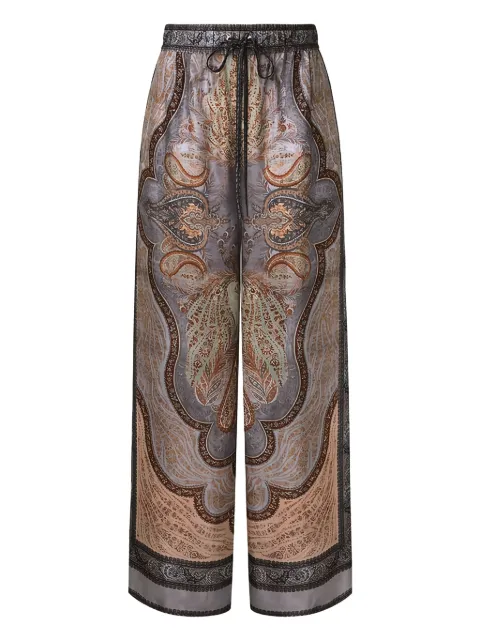 ZIMMERMANN Wanderlust drawstring-waist trousers Blue 5580PRS262