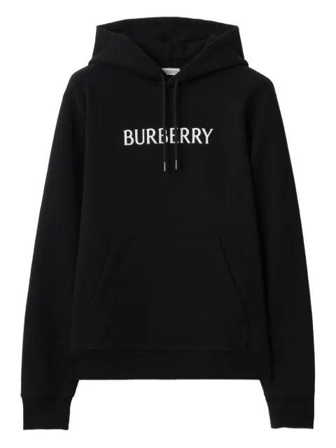 Burberry logo cotton hoodie Black 8118999