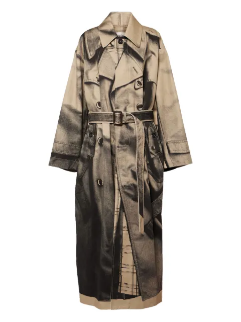 Jean Paul Gaultier Trompe-l'oeil belted trench coat Neutrals 2425FMA012IC5266600