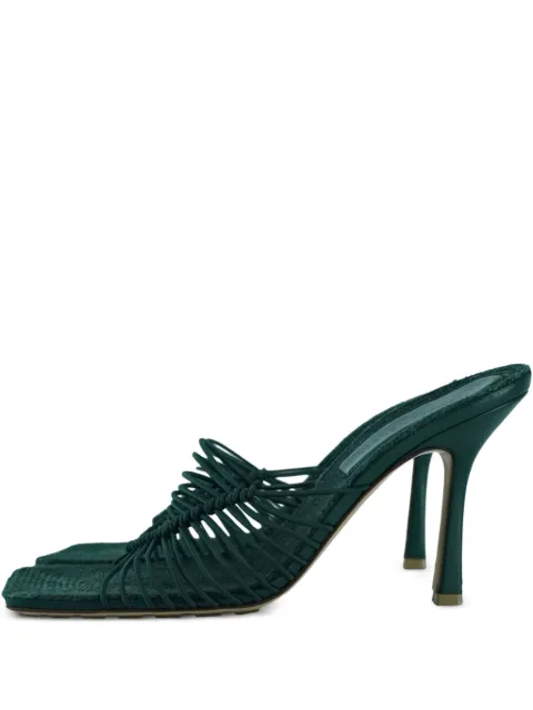 Bottega Veneta Pre-Owned 100mm raffia heeled sandals Green 2054787