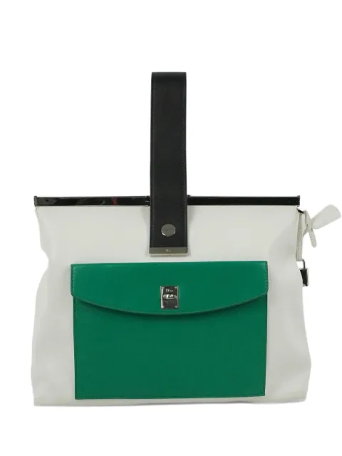 Christian Dior Pre-Owned leather shoulder bag White 2053250