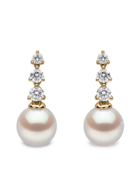 Yoko London 18K yellow gold akoya pearl and diamond earrings Gold QYE24026X