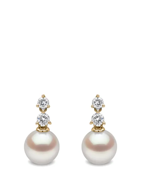 Yoko London 18K yellow gold akoya pearl and diamond earrings Gold QYE24016X