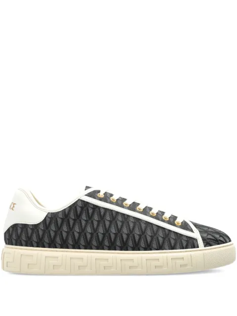 Versace Greca jacquard canvas sneakers Black 10144601A16069