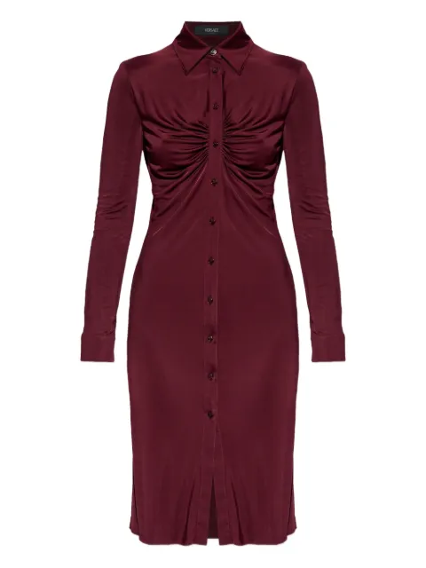Versace viscose-jersey midi shirt dress Red 10230231A12497