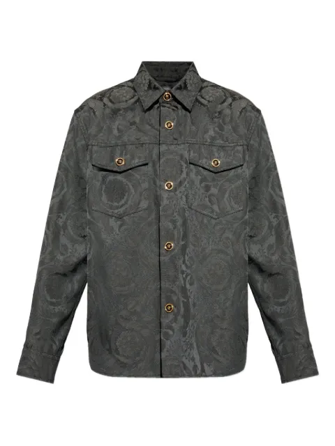 Versace jacquard cotton overshirt Grey 10174131A16801