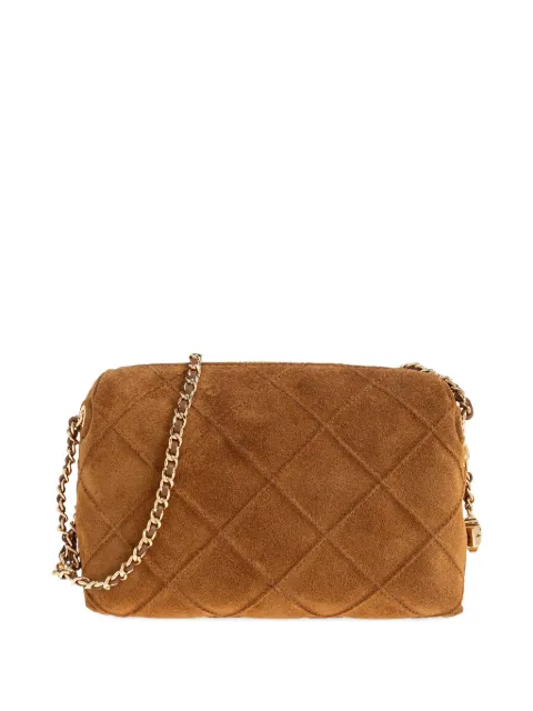 Tory Burch quilted-motif chain crossbody Bag Brown 178180