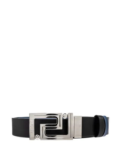 Versace Greca leather reversible belt 3.5 cm Black 1022671DVTP1