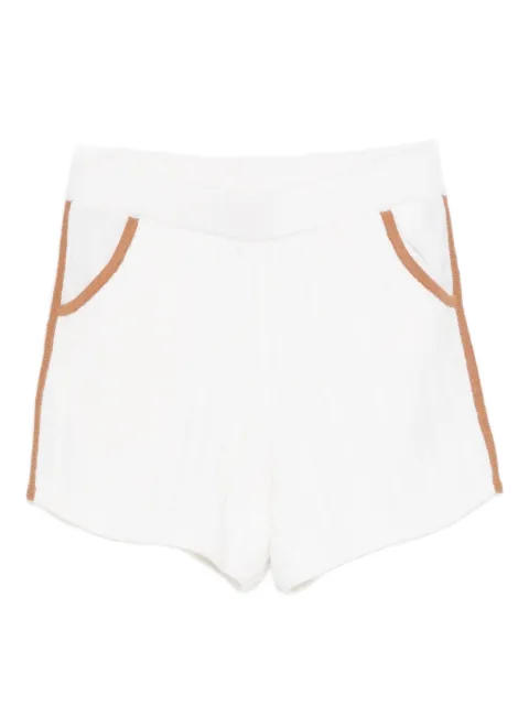 MC2 Saint Barth Azure cable-knit shorts Neutrals AZR0001