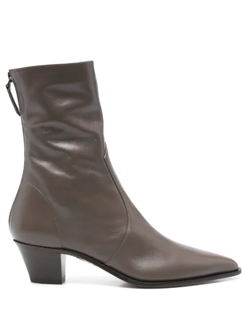 Aquazzura 60mm Brunswick pointed-toe boots Brown BNWMIDB0NSI