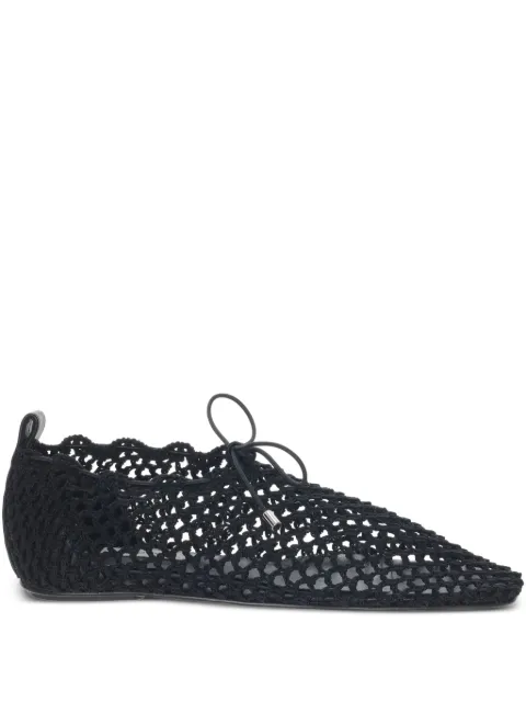 TOTEME crochet ballet flats Black 253WAS2358YA0200001