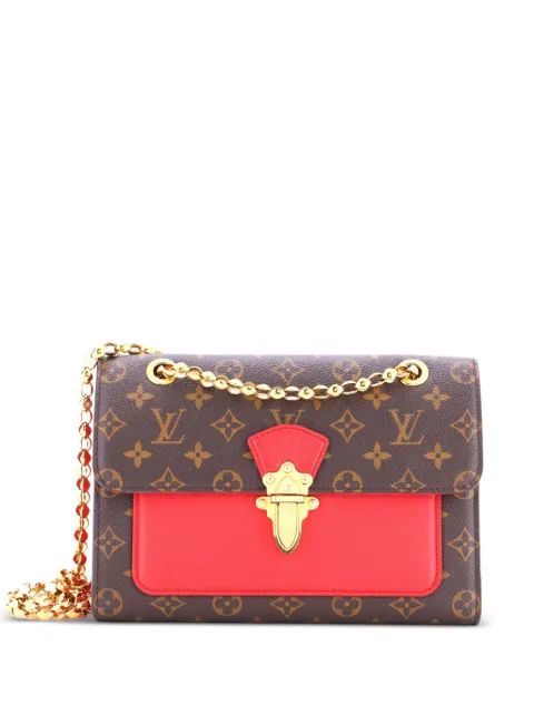 Louis Vuitton Pre-Owned Victoire Handbag Monogram Canvas and Leather shoulder bag Brown YF6I3P8ILUC0BIKX