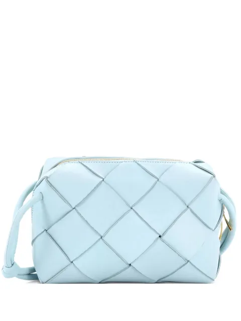Bottega Veneta Pre-Owned Cassette Camera Crossbody Bag Maxi Intrecciato Leather Small shoulder bag Blue COGWPFCT9ASHNFD8