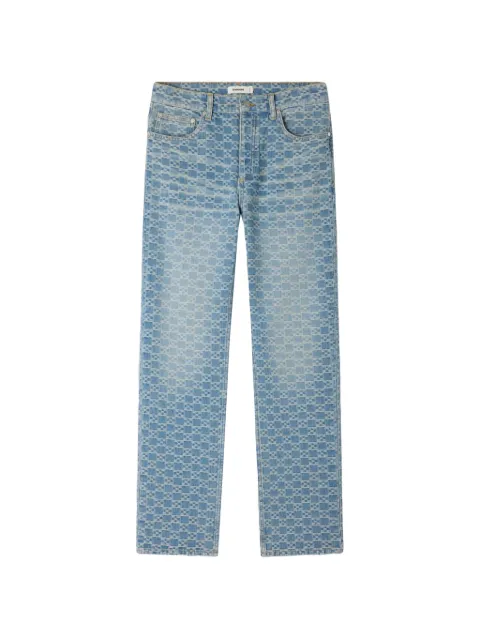 SANDRO regular-fit square cross jeans Blue SHPJE00801