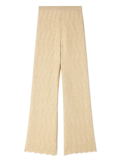 SANDRO rhinestone knit trousers Neutrals SFPPA01875