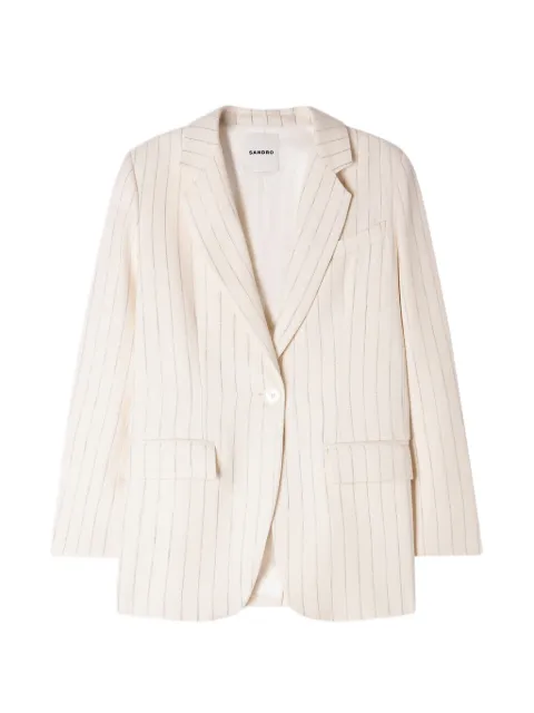 SANDRO striped tailored jacket Neutrals SFPVE01321