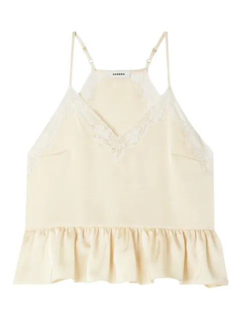 SANDRO peplum top Yellow SFPTO00878
