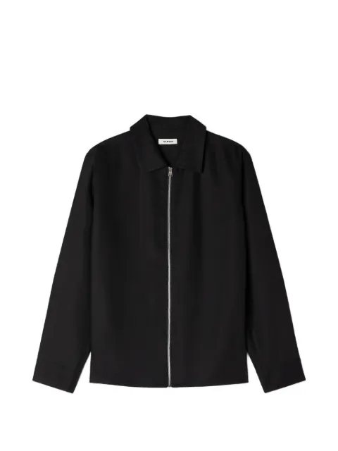 SANDRO loose-fit zip-up shirt Black SHPCM01572