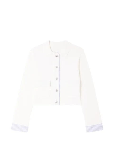 SANDRO wool polo cardigan Neutrals SFPCA01366