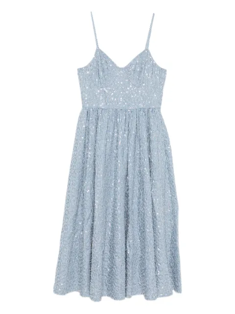 SANDRO sequined midi dress Blue SFPRO04638