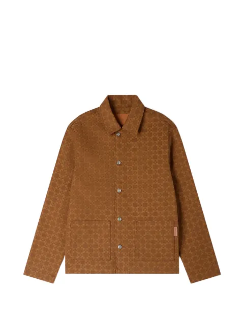 SANDRO square cross denim jacket Brown SHPBL01263
