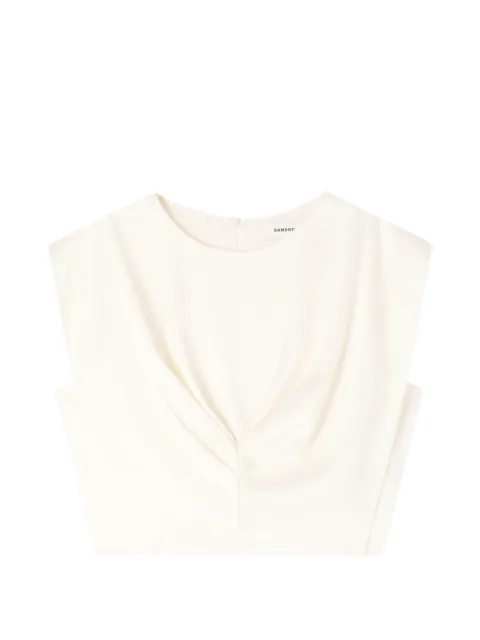 SANDRO satin-effect crop top Neutrals SFPTO00867