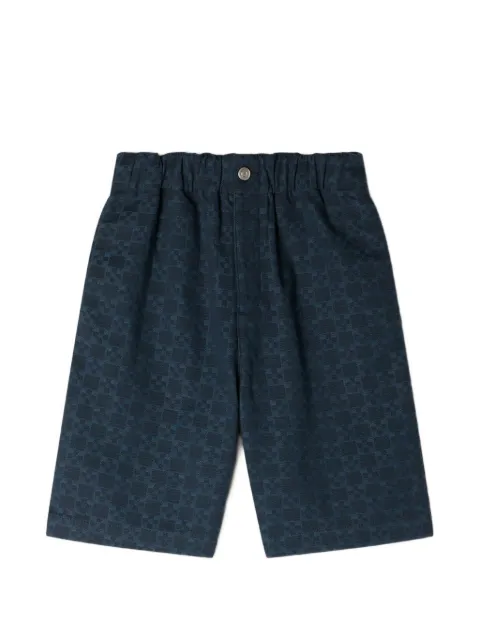 SANDRO square cross denim shorts Blue SHPBE00121