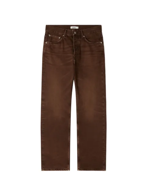 SANDRO regular washed-effect jeans Brown SHPJE00777