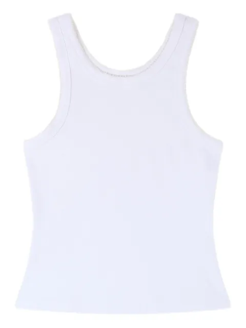 SANDRO ribbed beaded top White SFPTS01762