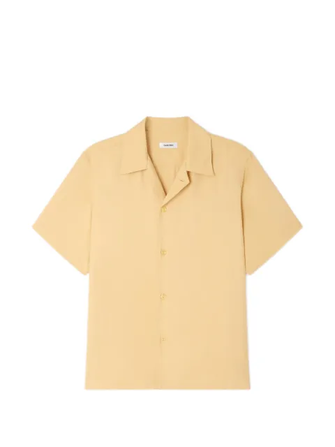 SANDRO loose-fit shark collar shirt Neutrals SHPCM01568