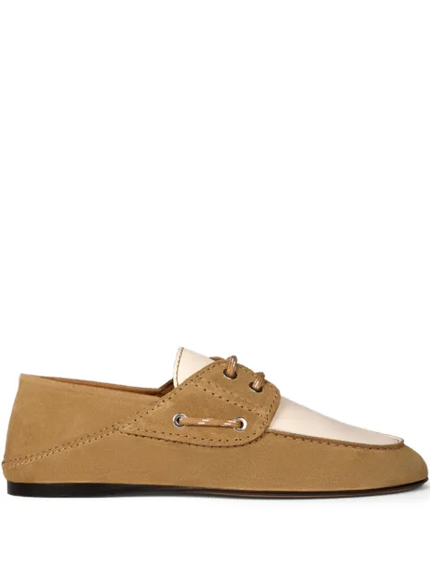 SANDRO two-tone lace-up loafers Neutrals SFACH01409