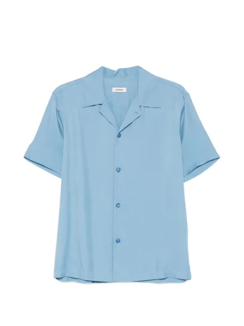 SANDRO loose-fit shark collar shirt Blue SHPCM01568