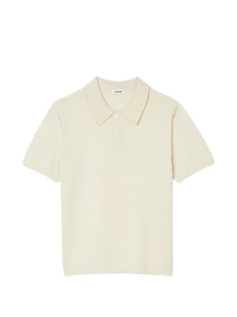 SANDRO short-sleeve knitted polo shirt White SHPTR00382