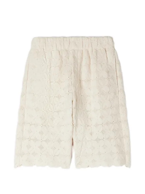 SANDRO broderie anglaise cotton shorts Neutrals SHPBE00129