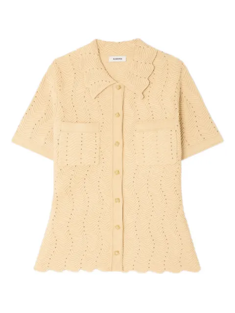 SANDRO rhinestone cardigan Neutrals SFPCA01346