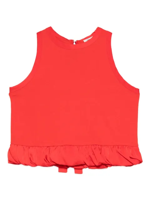 SANDRO ruffled crew neck top Red SFPTS01770