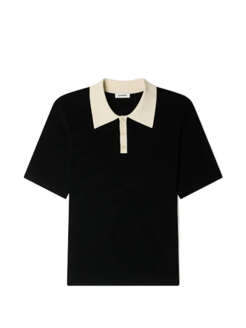 SANDRO two-tone polo shirt Black SHPTR00542
