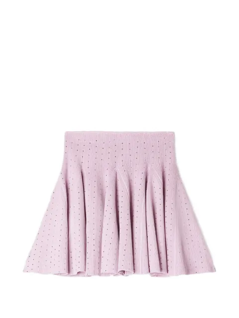 SANDRO mini rhinestone knit skirt Purple SFPJU01601